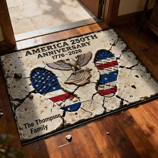 Custom America 250Th Anniversary 1776 2026 Doormat 4Th Of July Decorations Patriotic Gifts - Pvr