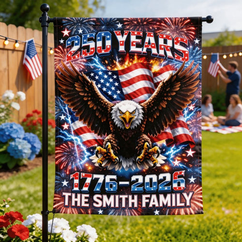 Custom Eagle America 250 Years 1776 2026 Flag 250 Years Of America Merch Gifts For 4Th Of July - Pvr