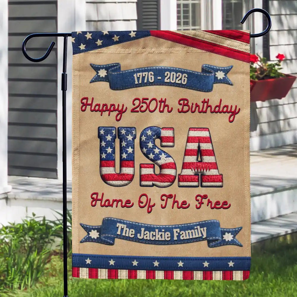Custom Happy 250Th Birthday USA Home Of Free Flag July 4 Decor Independence Day Gift - Pvr