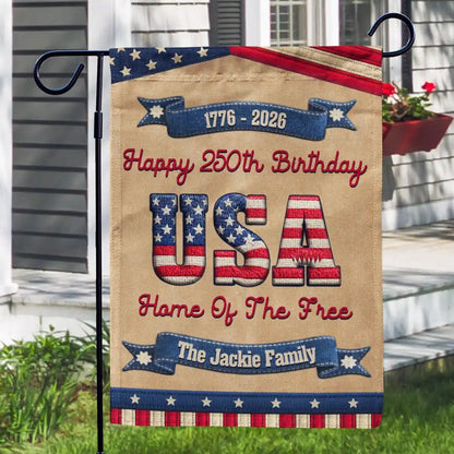 Custom Happy 250Th Birthday USA Home Of Free Flag July 4 Decor Independence Day Gift - Pvr