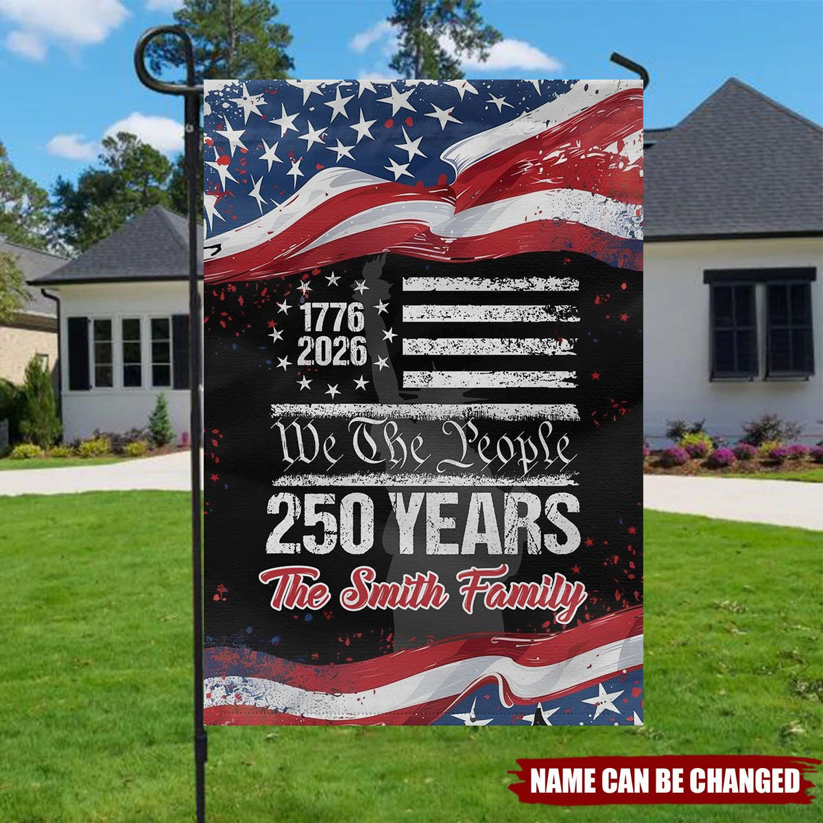 Customized We The People USA 250 Years 1776 2026 Flag July 4 Decorations Patriotic Gifts - Pvr