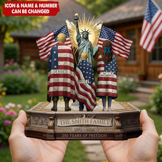 Personalized USA 250 Years Of Freedom 1776 2026 Acrylic Plaque 4Th Of July Merch Gift Ideas - Pvr