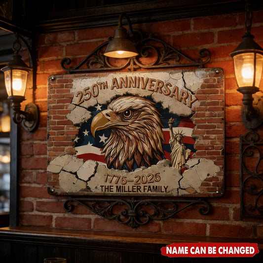 Personalized USA 250Th Anniversary Metal Sign 4Th Of July Decorations 4Th Of July Present - Pvr