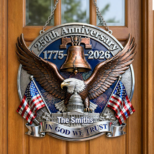 Custom USA 250Th Anniversary Metal Sign 4Th Of July Decorations Patriotic Gift Ideas - Pvr
