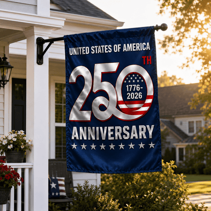 250 Years Of America Flag 1776 2026 Merchandise Patriotic Yard Decor - Printvoro