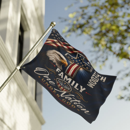 250 Years Of Defending Liberty Flag Cross US Bald Eagle Merch Patriotic Lawn Decor - Printvoro