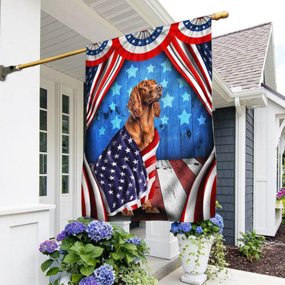 America 250 Years Flag Irish Setter Patriotic Dog Home Decoration - Pvr