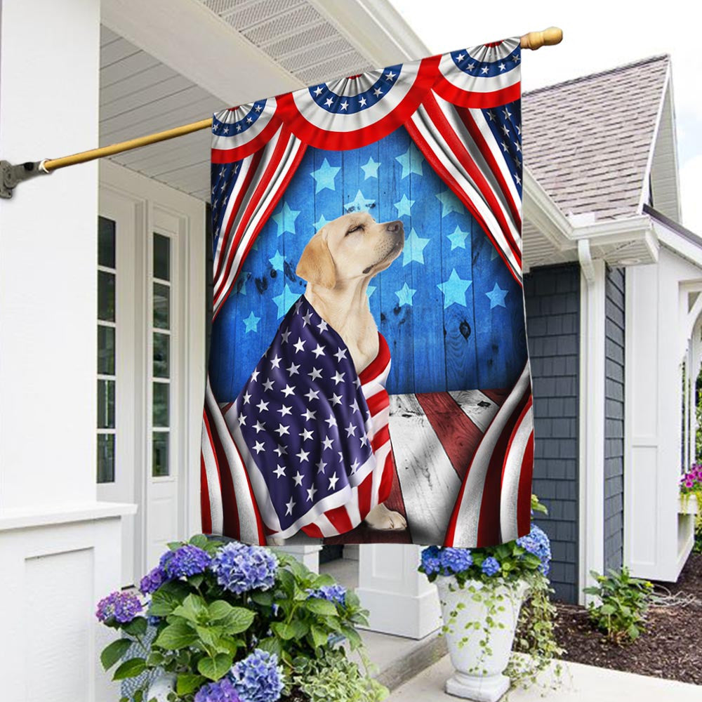 America 250 Years Labrador Retrieve Flag Patriotic Outdoor Decoration - Pvr