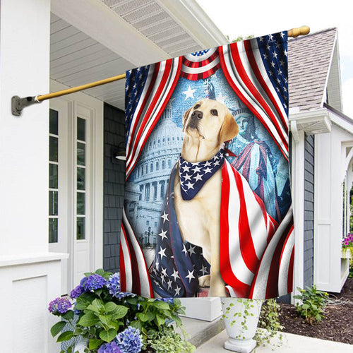 America 250 Years Labrador Retriever Flag Patriotic Home Decoration - Pvr