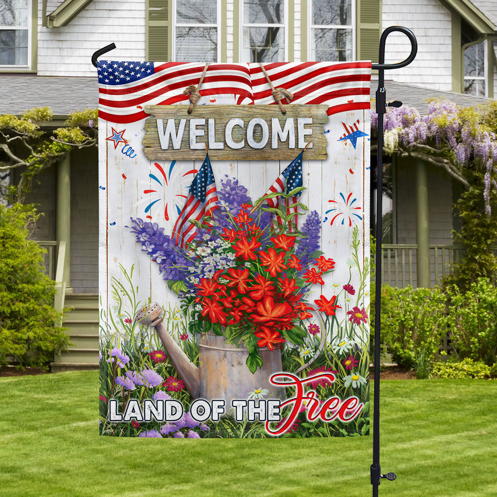 America 250 Years Land Of The Free Welcome Flag Patriotic Home Decoration - Pvr