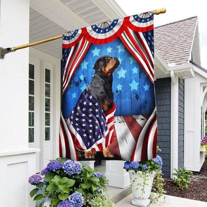 America 250 Years Rottweiler Patriotic Dog Flag Patriotic Outdoor Decoration - Pvr