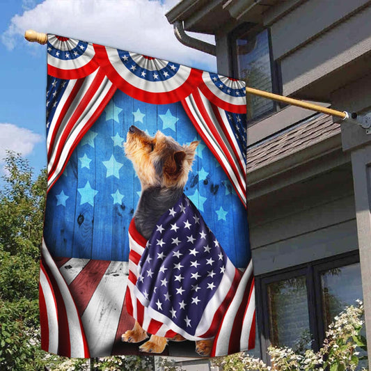 America 250 Years Yorkshire Terrier Patriotic Dog Flag Patriotic Outdoor Decoration - Pvr