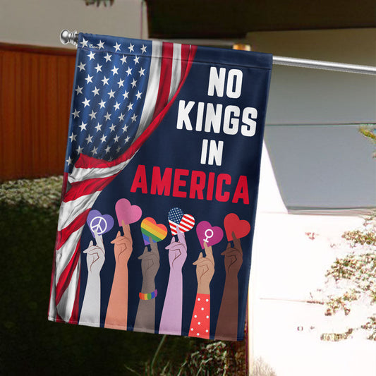 America Celebrates 250Th Anniversary Flag No Kings In America Porch Decor - Pvr