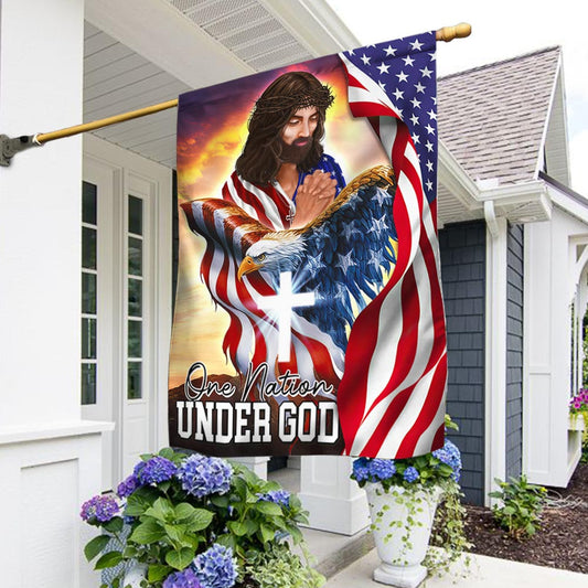 America's 250th Birthday Christian Flag One Nation Under God Decor Great Patriotic Gifts - Pvr