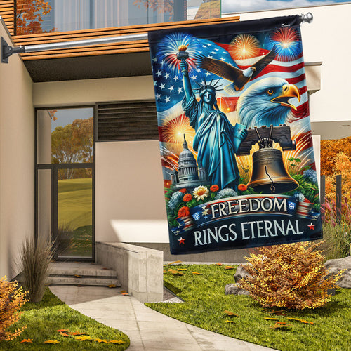 USA 250 Years Statue Of Liberty Flag 4th Of July Porch Decor Patriotic Gifts - Pvr