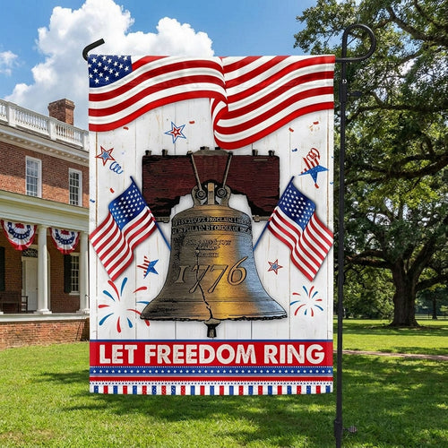 USA 250 Years Statue Of Liberty Flag Let Freedom Ring Independence Day Outdoor Decor - Pvr