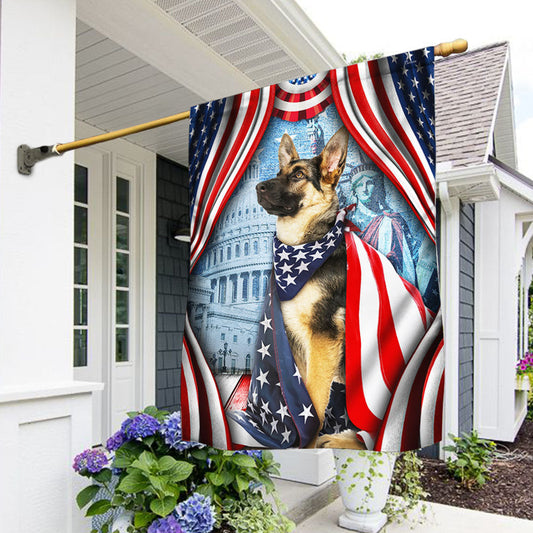 USA 250 Years Strong Flag German Shepherd American Flag Home Decoration - Pvr