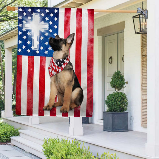 USA 250 Years Strong German Shepherd Flag Fourth Of July Home Decor Patriotic Gifts - Pvr