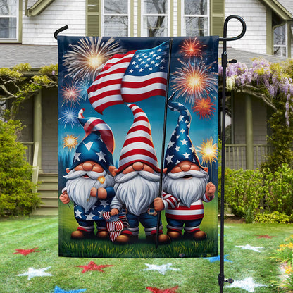 USA 250 Years Strong Gnome Flag Fourth Of July Garden Decor Great Patriotic Gifts - Pvr