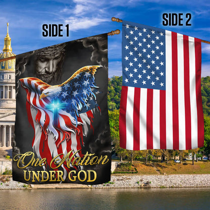 USA 250Th Anniversary Christian Flag One Nation Under God Porch Patriotic Outdoor Decor - Pvr