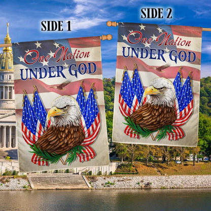 USA 250Th Anniversary Eagle Flag One Nation Under God Porch Patriotic Home Decor - Pvr
