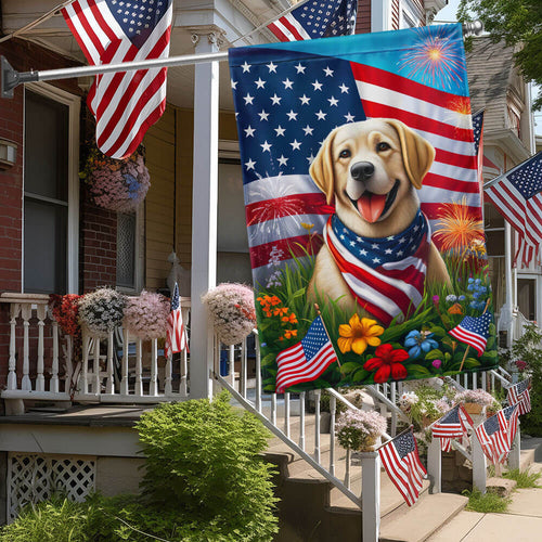 USA 250Th Anniversary Labrador Retriever Flag Independence Day Garden Decor - Pvr