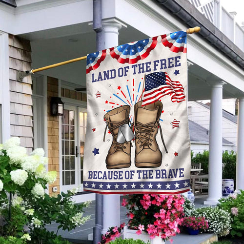 USA 250Th Anniversary Land Of The Free Flag Independence Day Garden Decor - Pvr