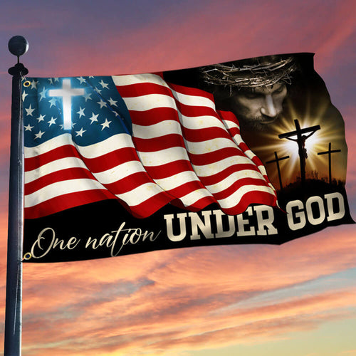 America's 250th Birthday Christian Flag One Nation Under God Porch Decor Best Patriotic Gifts - Pvr