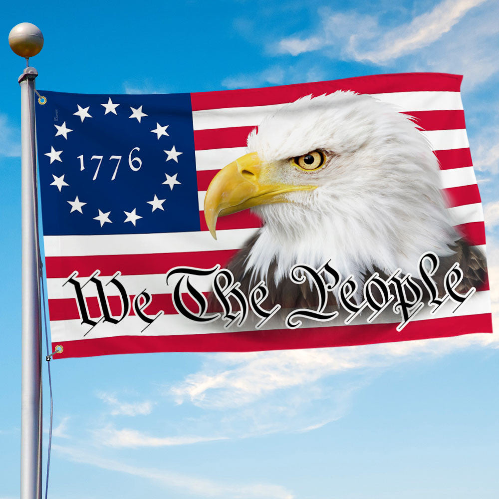 USA 250 Years Strong Flag We The People American Patriotic Eagle Porch Decoration - Pvr