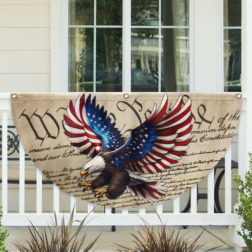 America's 250th Birthday Eagle Fan Flag We The People Decor Patriotic Gifts - Pvr