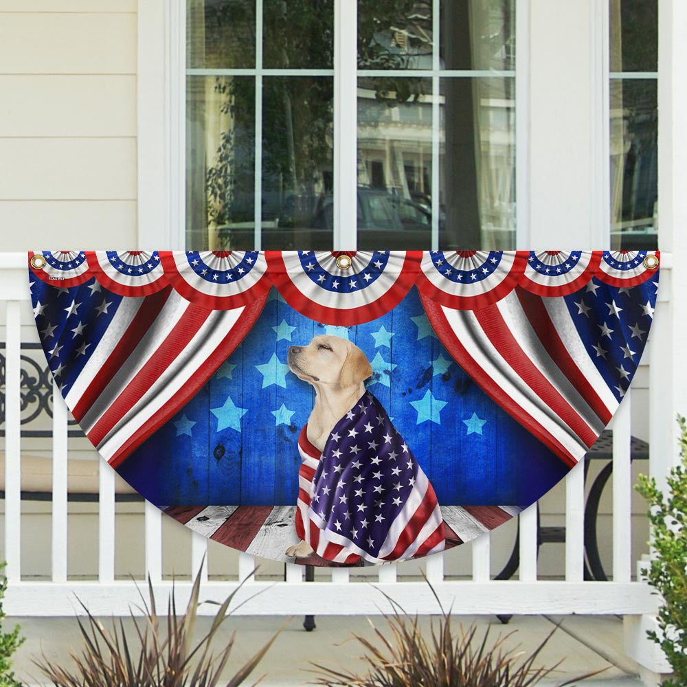USA 250 Years Of Freedom Labrador Retriever Fan Flag 4Th Of July Garden Decor - Pvr