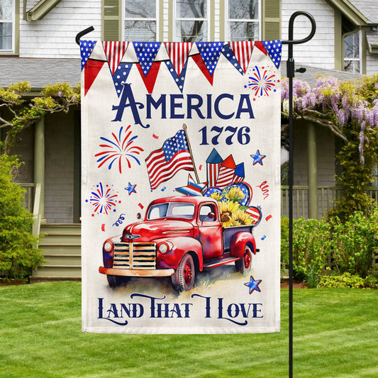 America 250 Years Truck Flag Land That I Love Flag Patriotic Garden Decor - Pvr