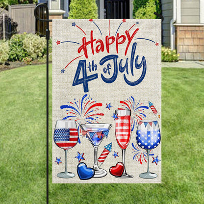 America 250 Years Wine Flag Happy 4Th Of July Flag Patriotic Outdoor Decor - Pvr