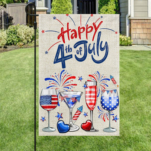 America 250 Years Wine Flag Happy 4Th Of July Flag Patriotic Outdoor Decor - Pvr