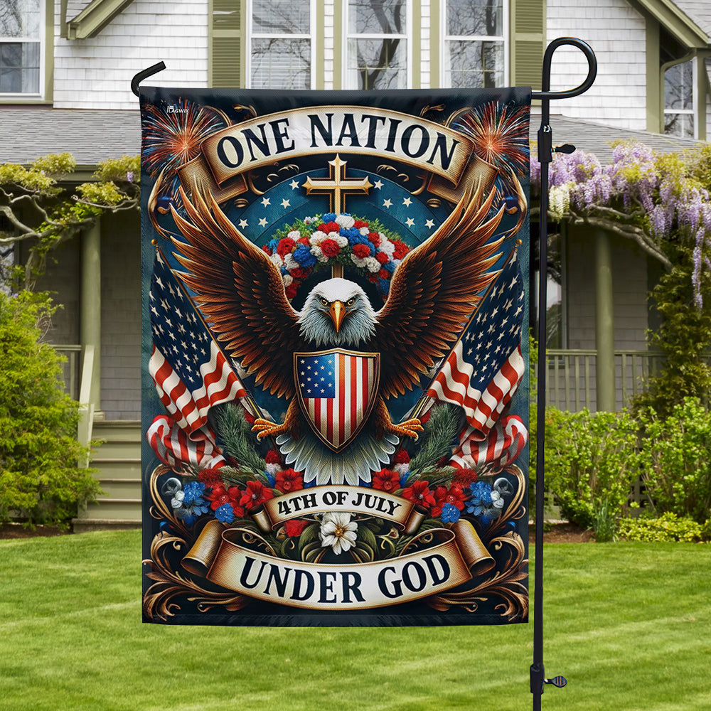 America 250Th Anniversary Eagle Flag One Nation Under God Home Decor - Pvr