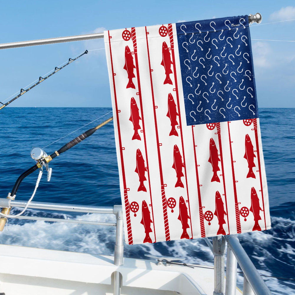America 250Th Anniversary Fishing Flag Independence Day Decorations - Pvr