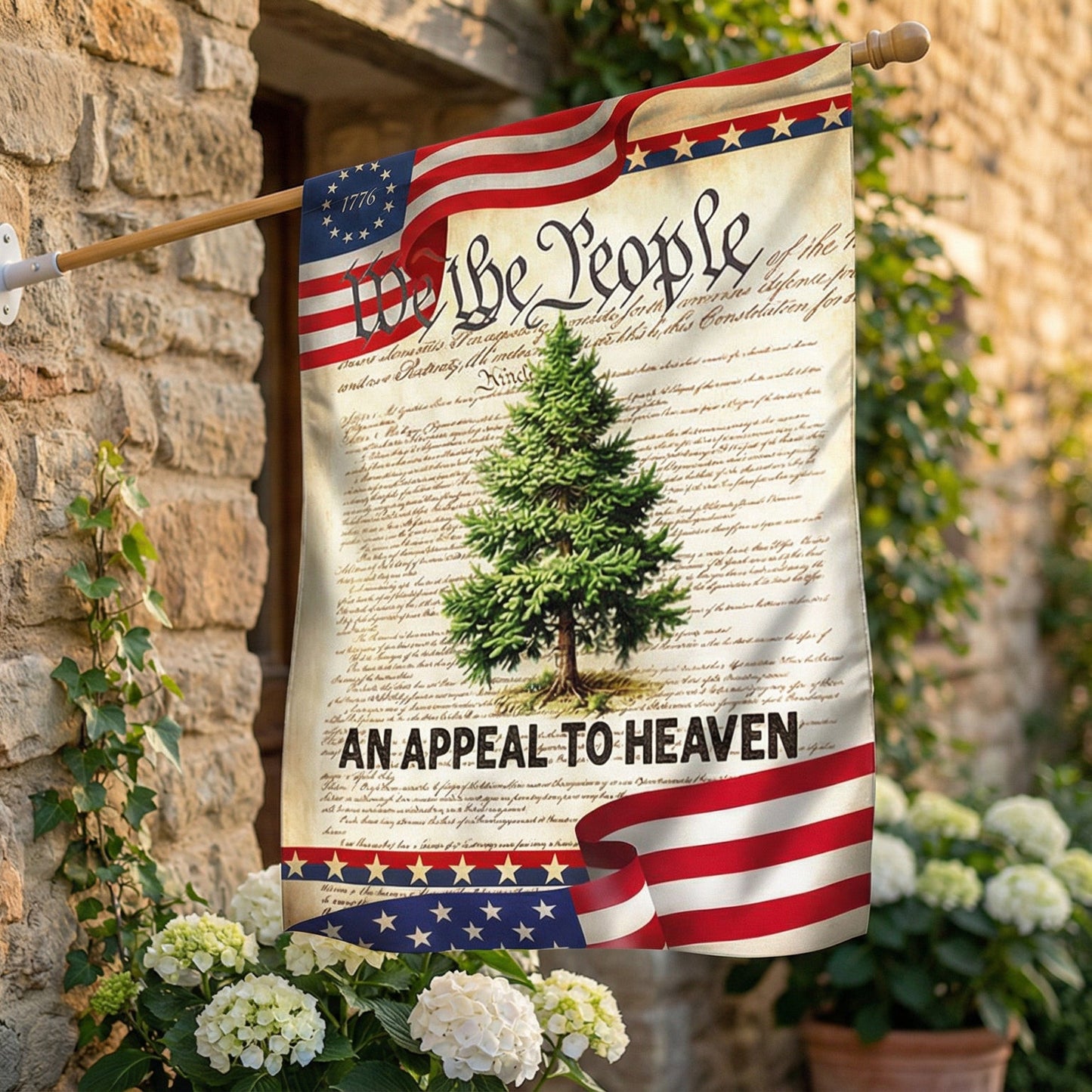 America's 250 Birthday Flag An Appeal To Heaven Flag Patriotic Home Decoration - Pvr