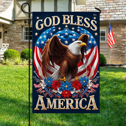God Bless America Eagle Flag 4th Of July Garden Decorations Patriotic Gift Ideas - Pvr