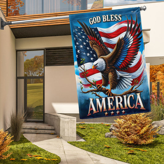 God Bless America Eagle Flag 4th Of July Home Decorations Patriotic Gift Ideas - Pvr