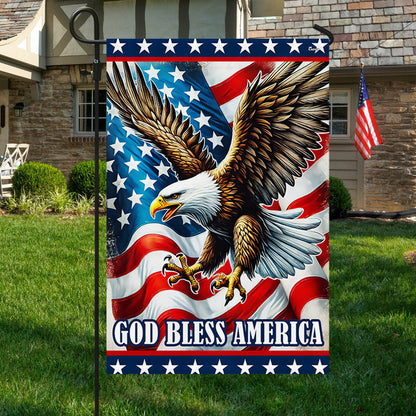 God Bless America Eagle Flag Patriotic Home Decorations Patriotic Gift Ideas - Pvr