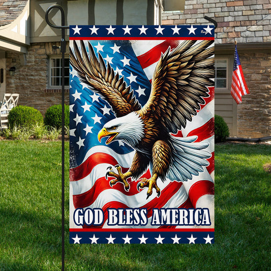 God Bless America Eagle Flag Patriotic Home Decorations Patriotic Gift Ideas - Pvr