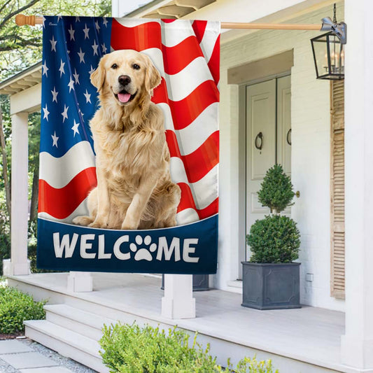 Golden Retriever 4th Of July American Flag Patriotic Home Decor Gifts - Pvr