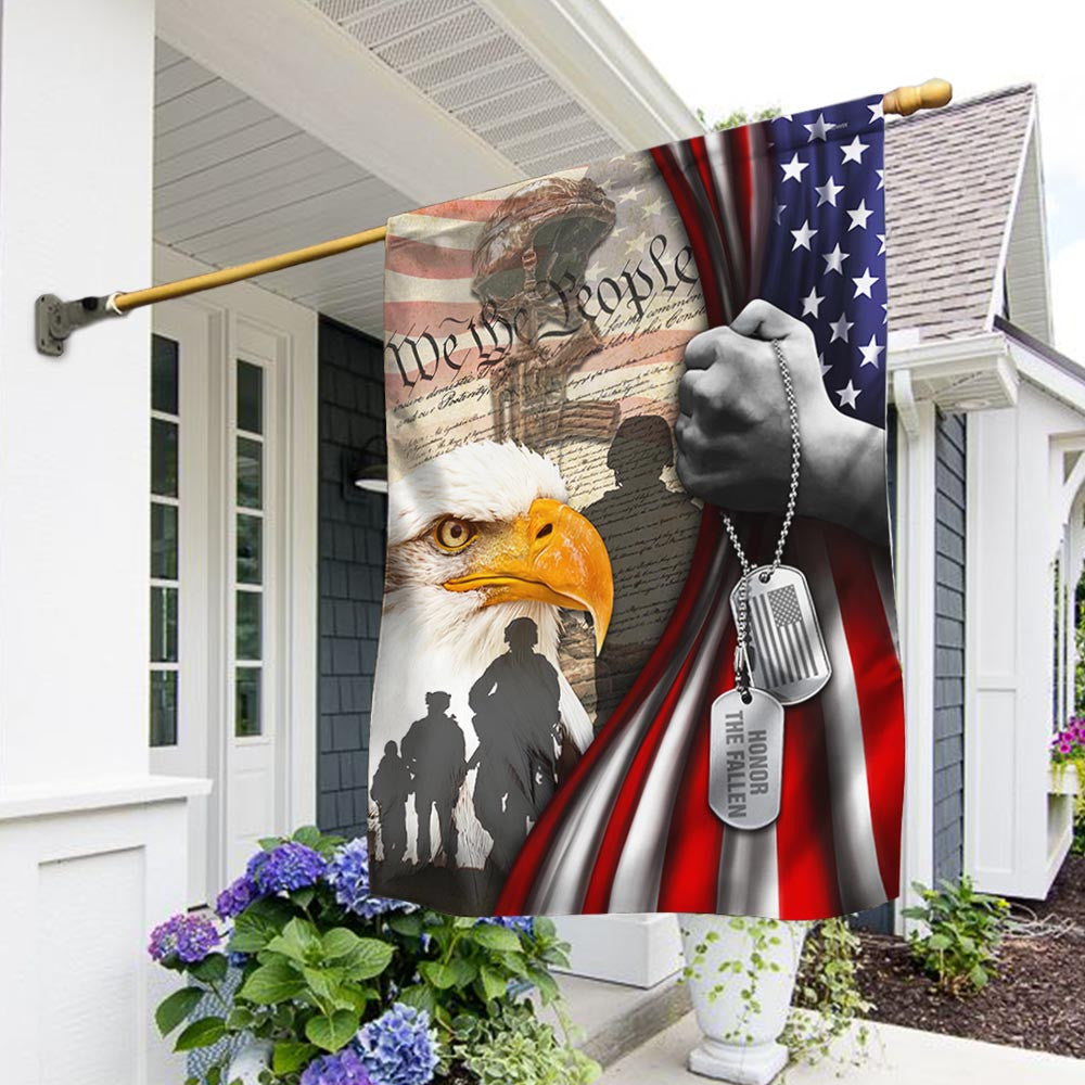 US Veteran American Eagle Flag We The People Flag Patriot Garden Decorations - Pvr