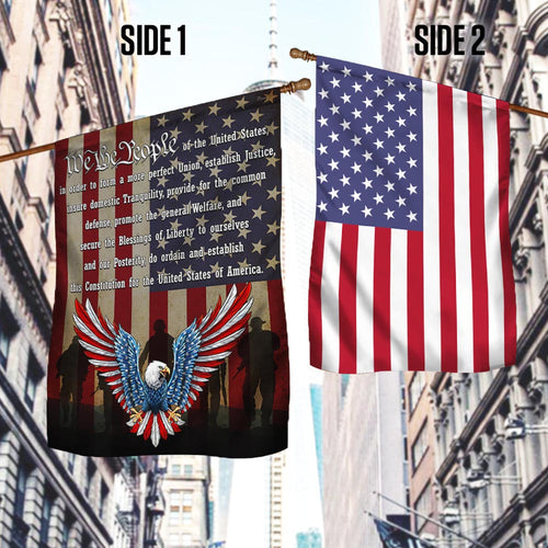 USA 250 Years Of Freedom Eagle Flag We The People Flag Patriot Garden Decor - Pvr