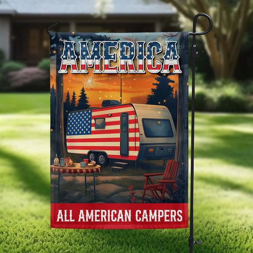 USA 250 Years Of Freedom Flag Patriotic Home Decor Gift For Campers - Pvr