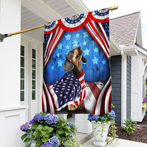 USA 250Th Anniversary Flag 4th Of July Dachshund American Patriotic Flag Patriotic Decor - Pvr