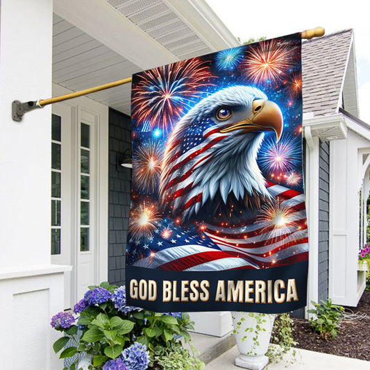 USA 250Th Anniversary Flag God Bless America Eagle Flag Patriotic Decorations - Pvr