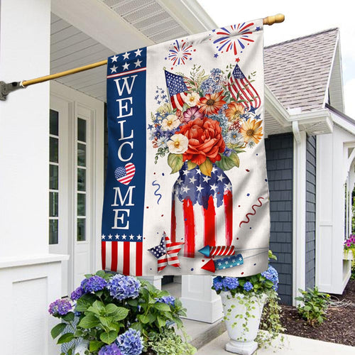 USA 250Th Anniversary Flag Independence Day Welcome Patriotic Home Decor - Pvr