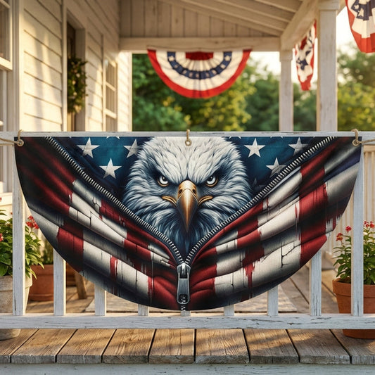 250 Years Of America Fan Flag Freedom Patriotic Eagle Bunting Outdoor Decor Gifts - Pvr