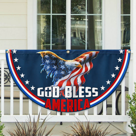 USA 250 Years Of Freedom Eagle Fan Flag God Bless America Flag Patriot Garden Decor - Pvr
